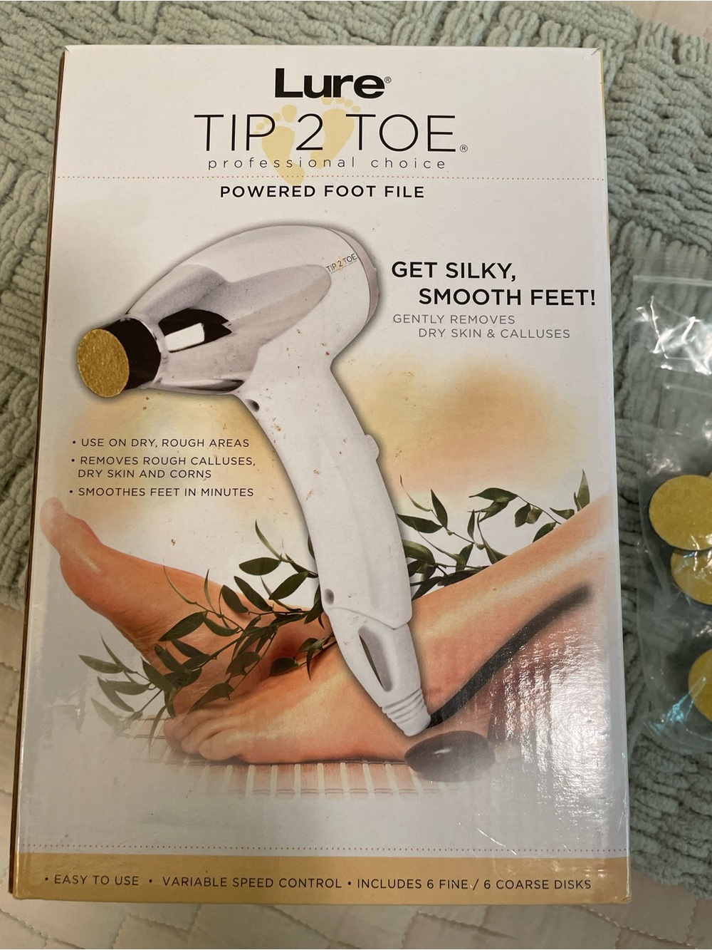 🦶🏻🌷🦶🏻•💎 LURE x Tip 2 Toe power Foot File 💎• 🌷🦶🏻🌷